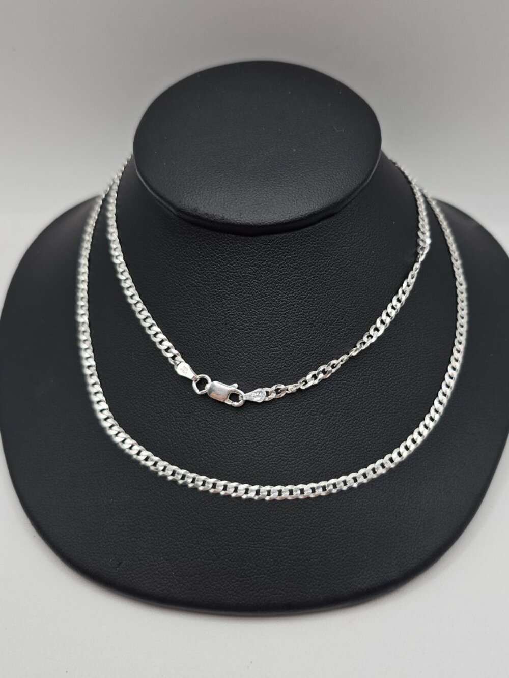 Sterling Silver 925 High Polished Super Flat Curb Link Chain 24 inches 2.8mm